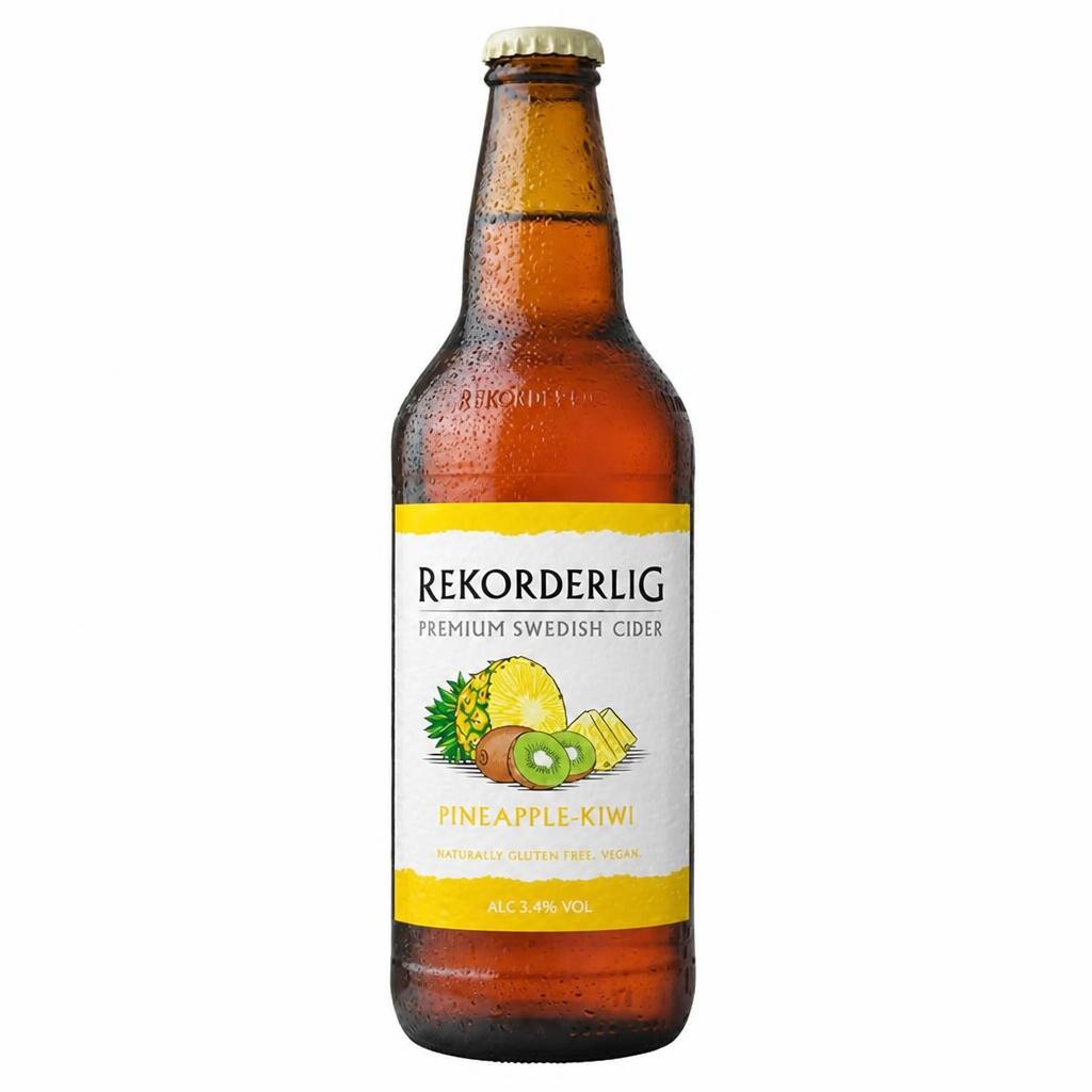 Rekorderlig 500ml Premium Pineapple Kiwi Fruit Cider Bottle