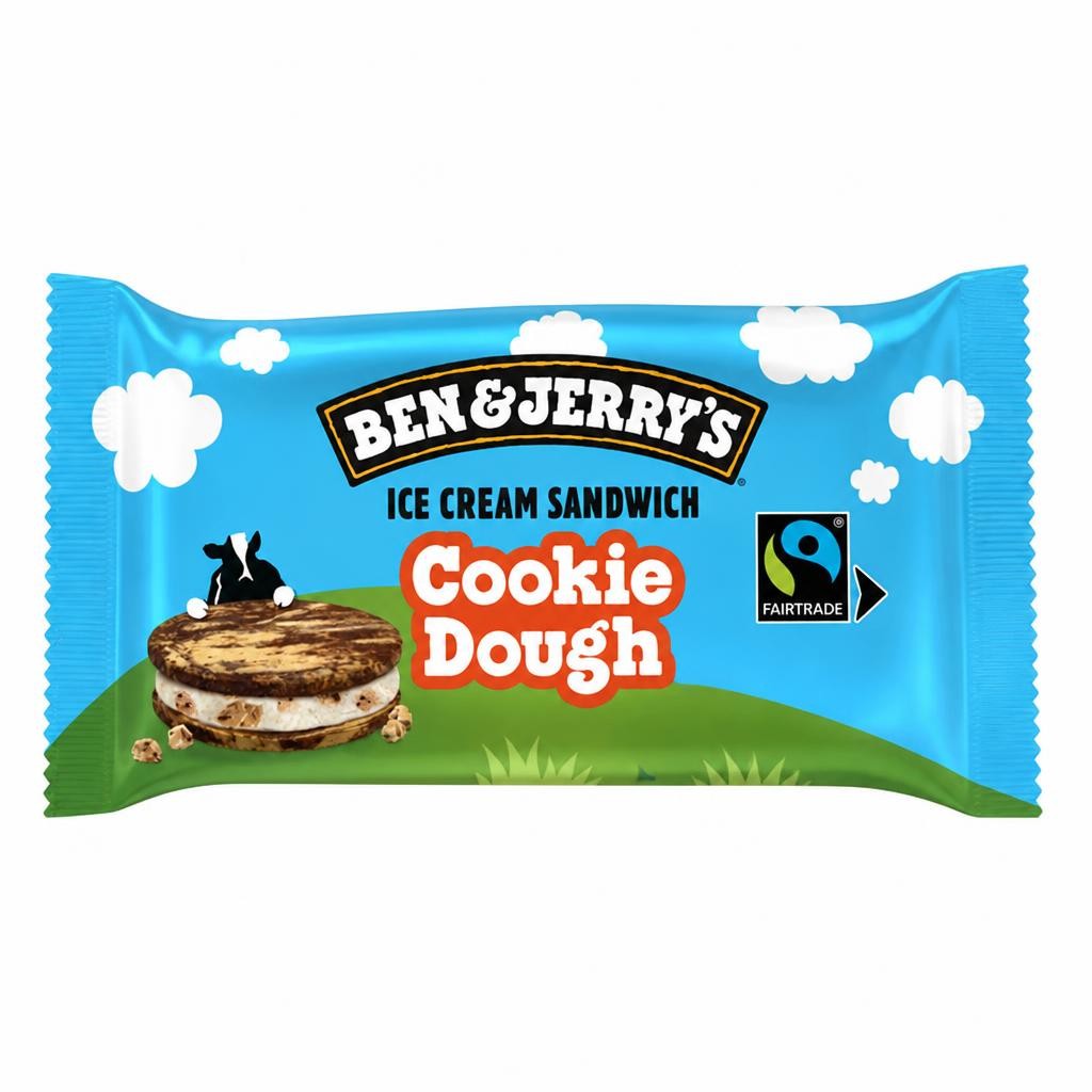 Ben & Jerry's 120ml Cookie Dough Ice Cream Sandwich
