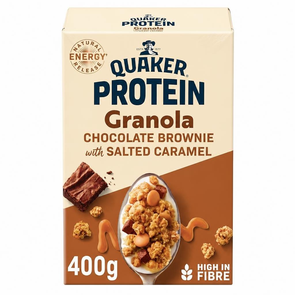 Quaker Protein Oat Granola Salted Caramel 400G
