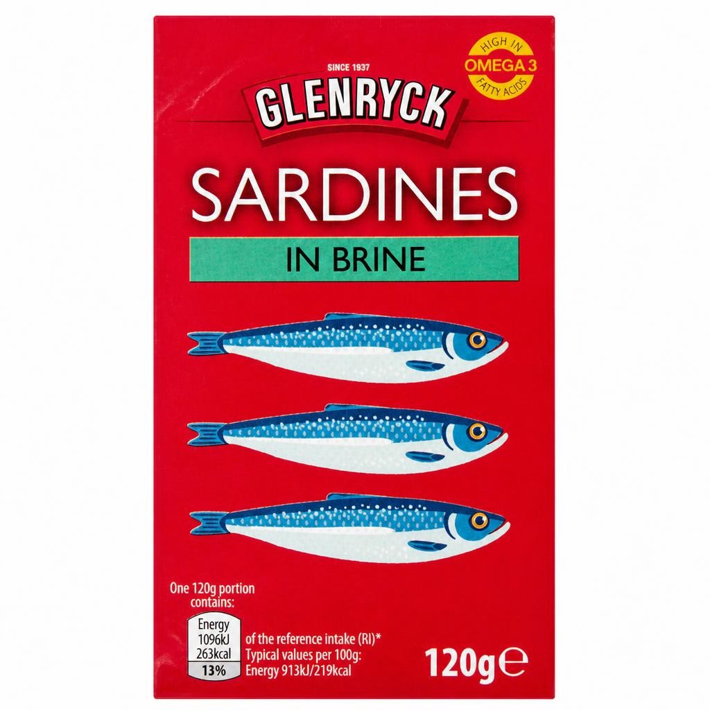 GLENRYCK SARDINES IN BRINE 120G