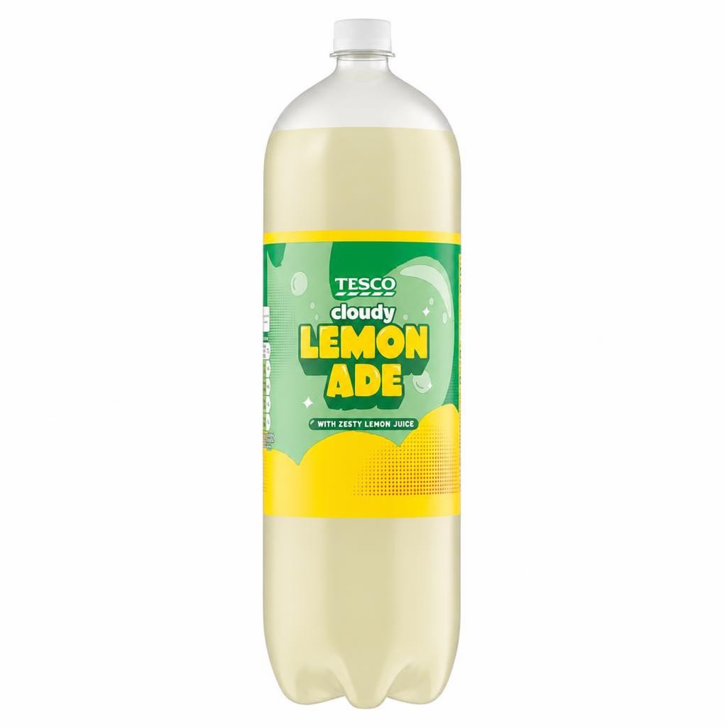 Tesco No Added Sugar Cloudy Lemonade 2 Litre Bottle