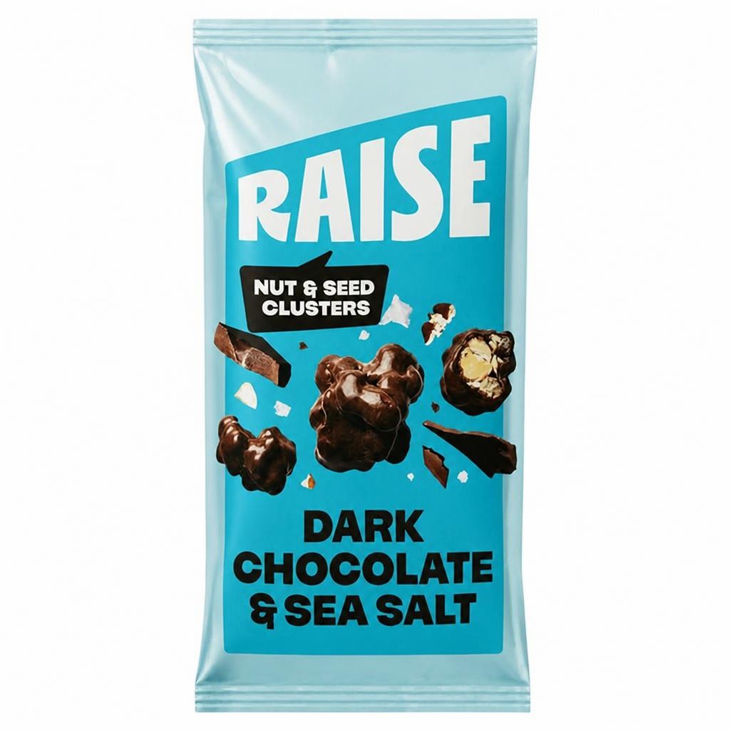 Raise Dark Chocolate & Sea Salt Clusters of Nuts & Seeds 35g