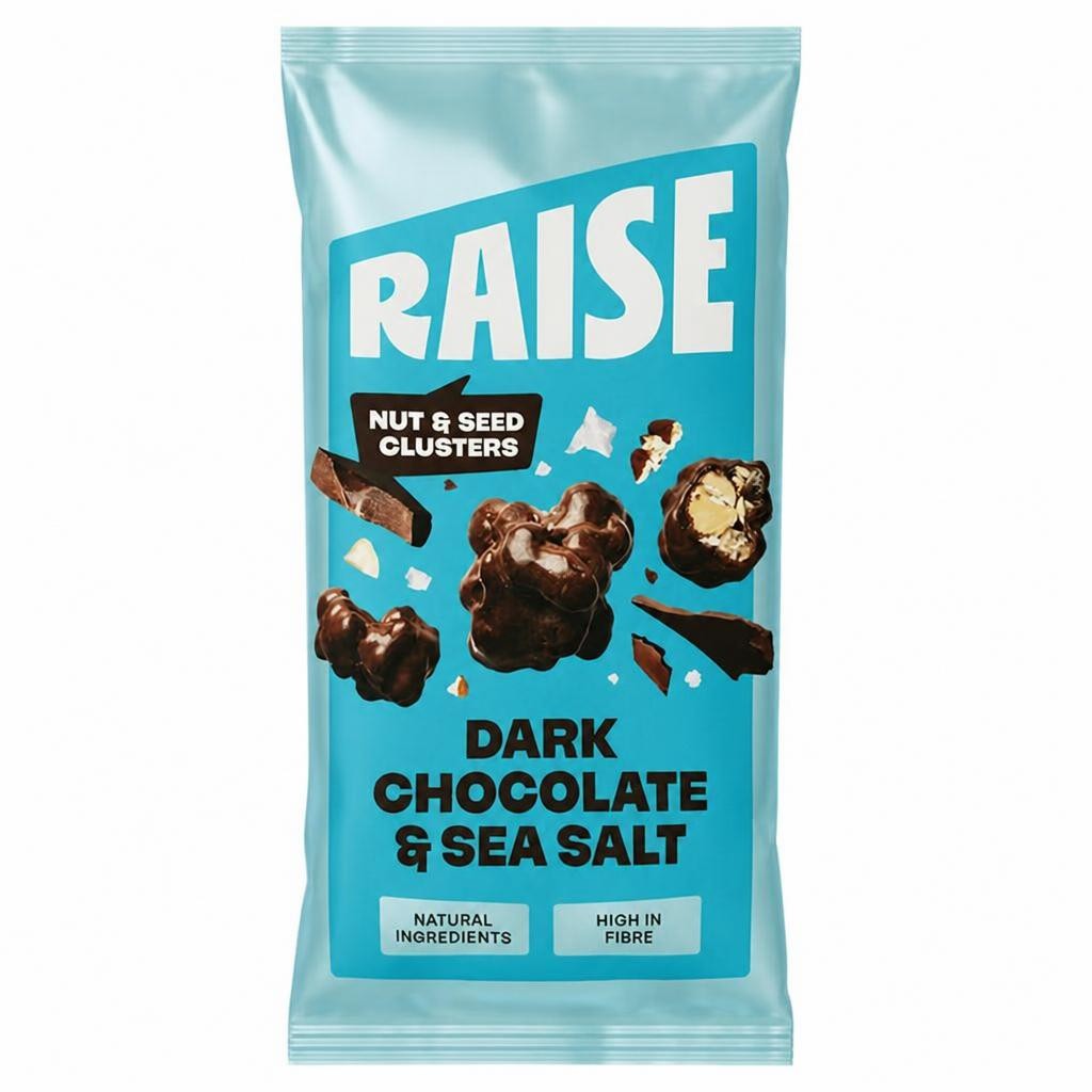 Raise Dark Chocolate & Sea Salt Clusters of Nuts & Seeds 35g