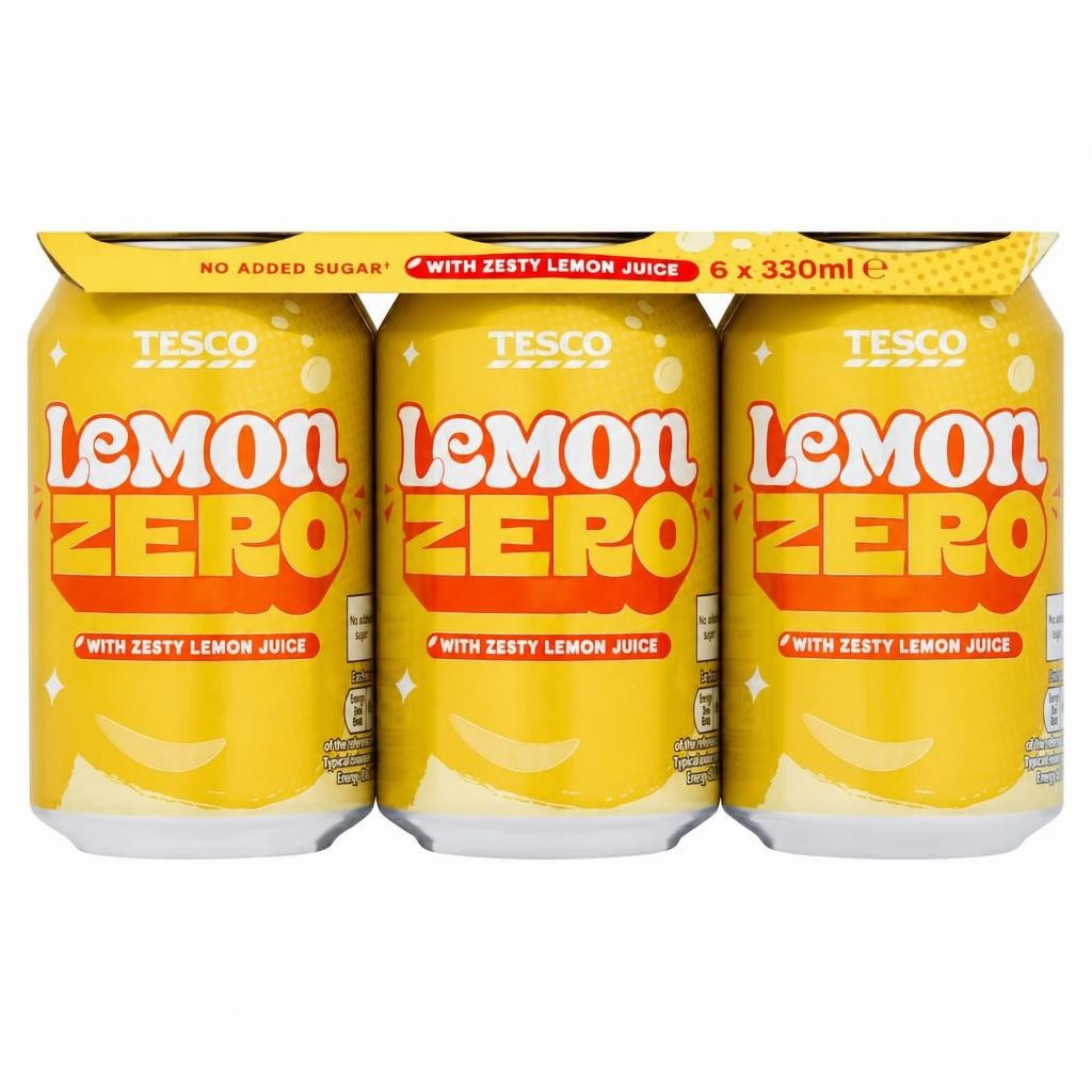 Tesco Lemon Zero Cans 6x300ml