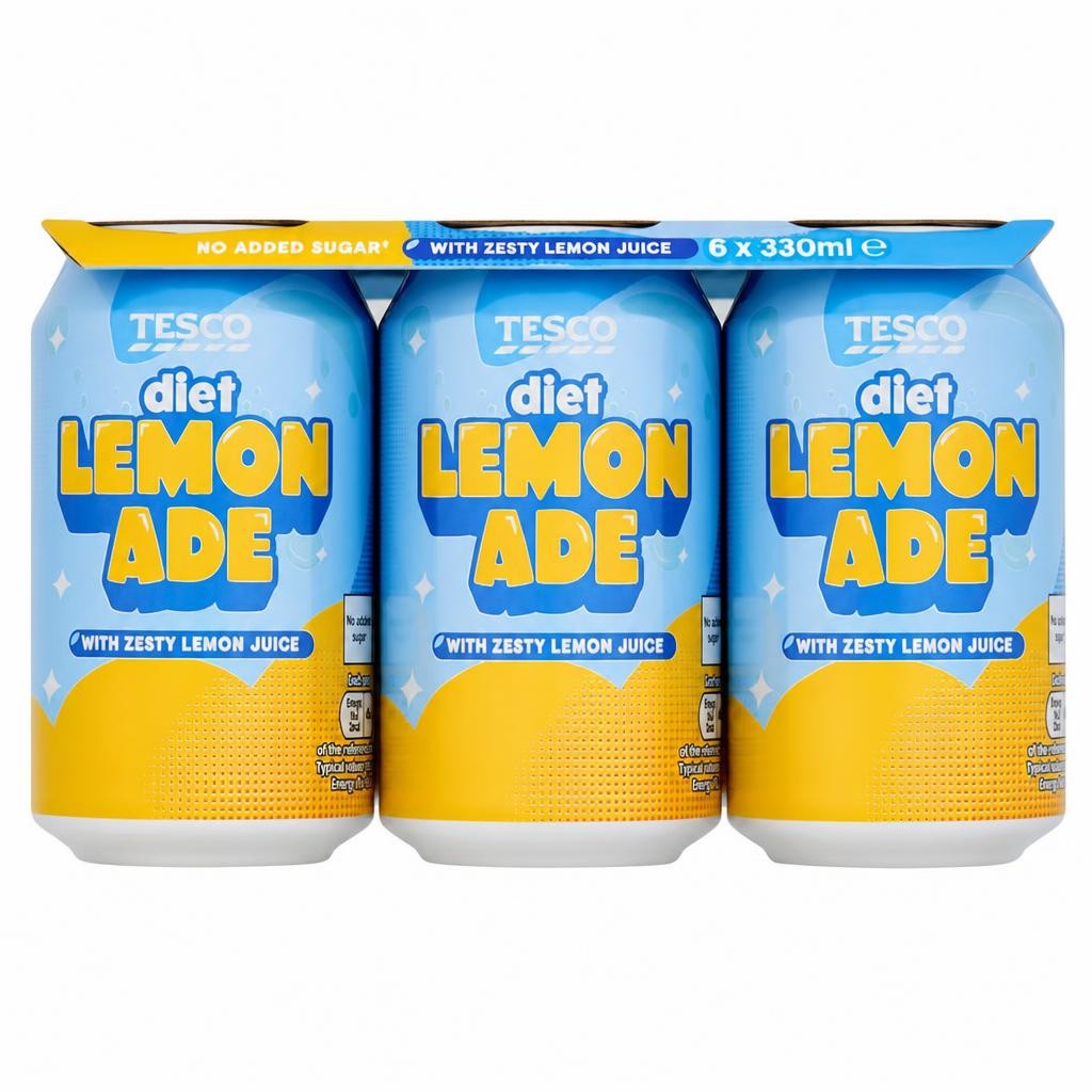 Tesco Diet lemonade Cans 6x330ml