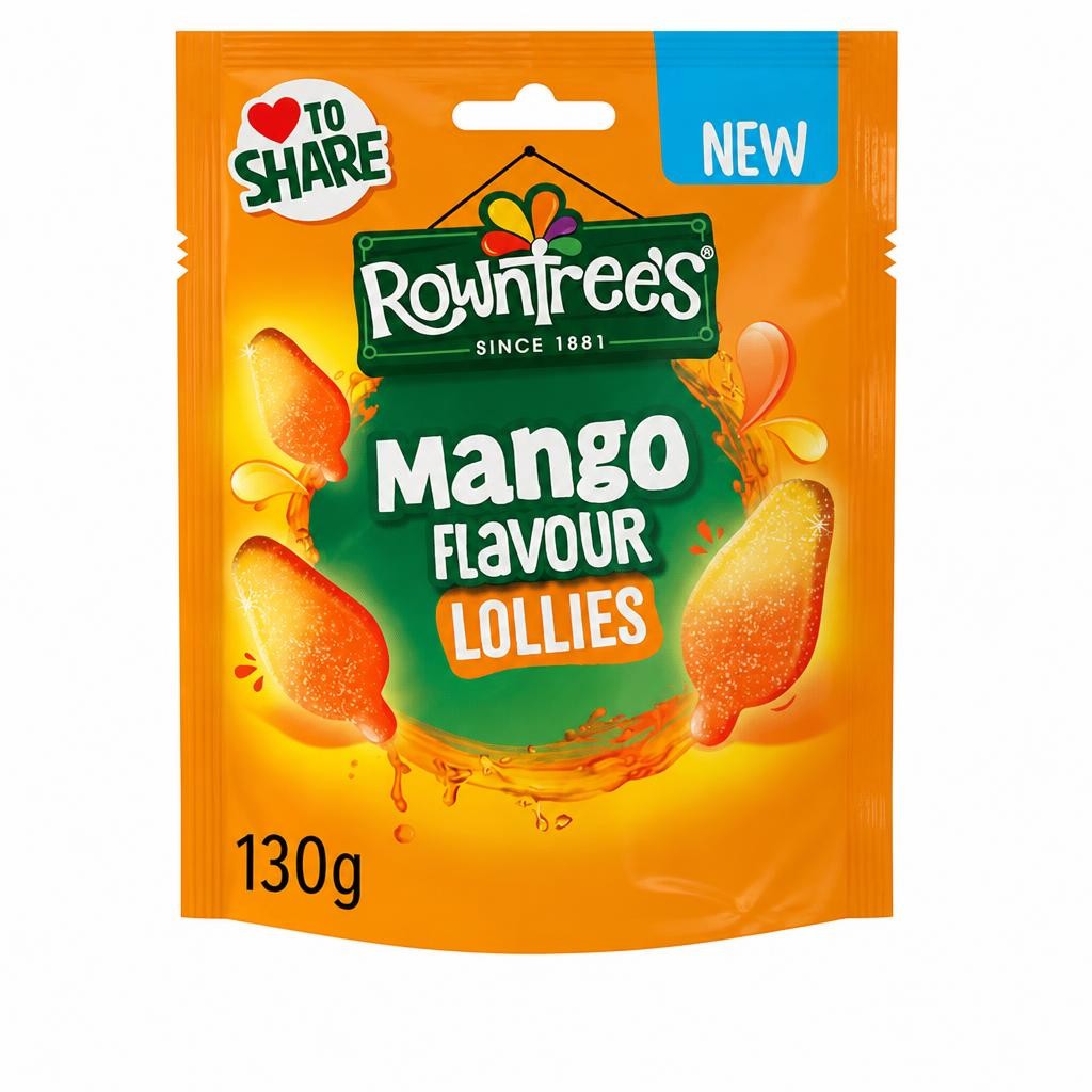 Rowntree's 130g Mango Flavour Sweets Sharing Bag Lollies