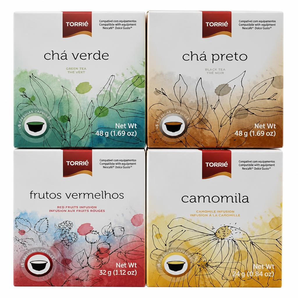 Dolce Gusto Compatible Green Tea, Lemon, Fruit & Herbal Tea Tasting Pack Variety Blend