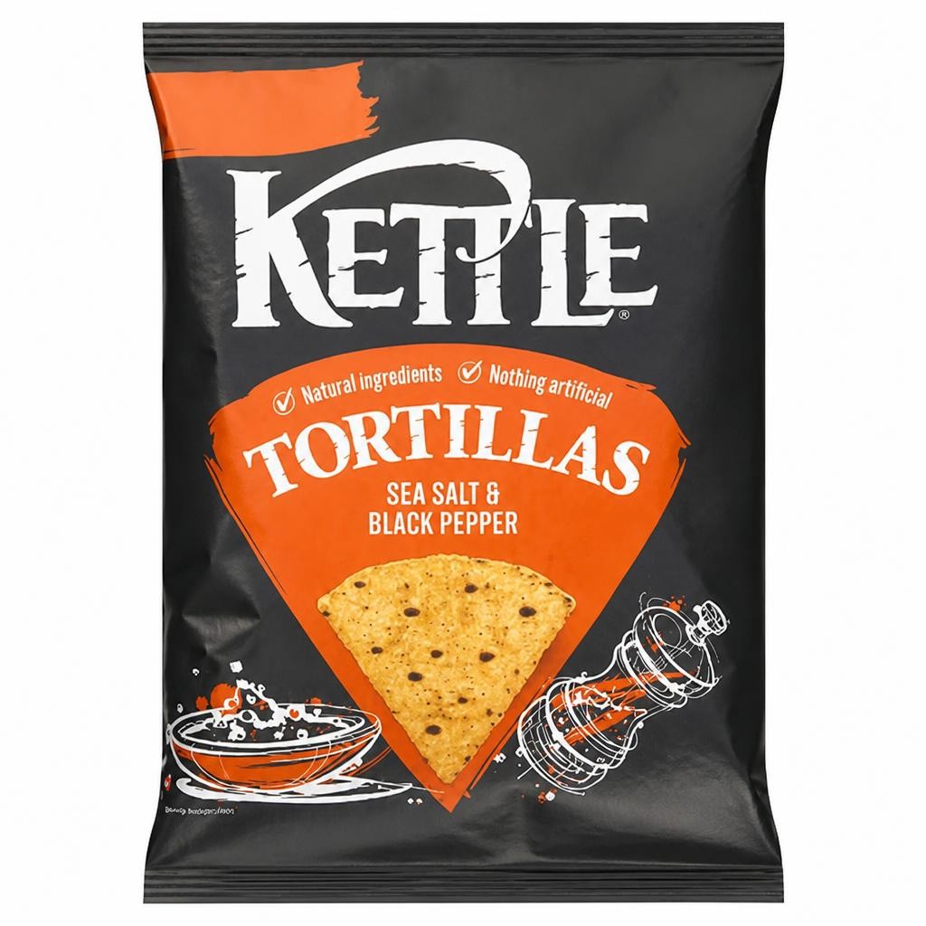 Kettle Tortillas Sea Salt & Black Pepper
