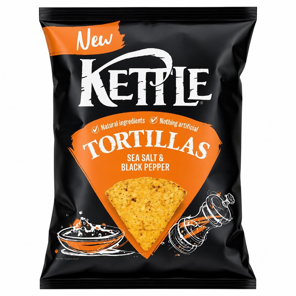 Kettle Tortillas Sea Salt & Black Pepper