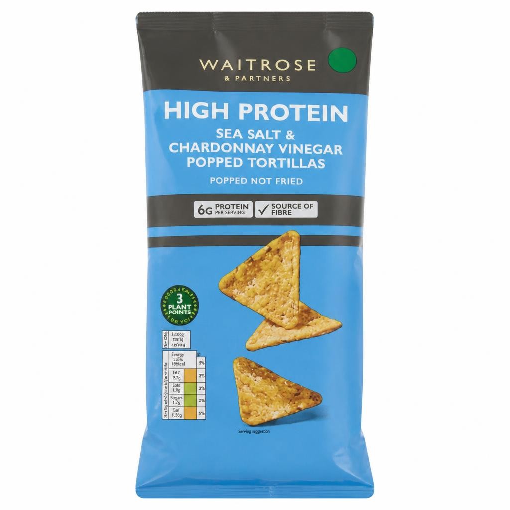 Waitrose High Protein Salt & Vinegar Popped Tortillas