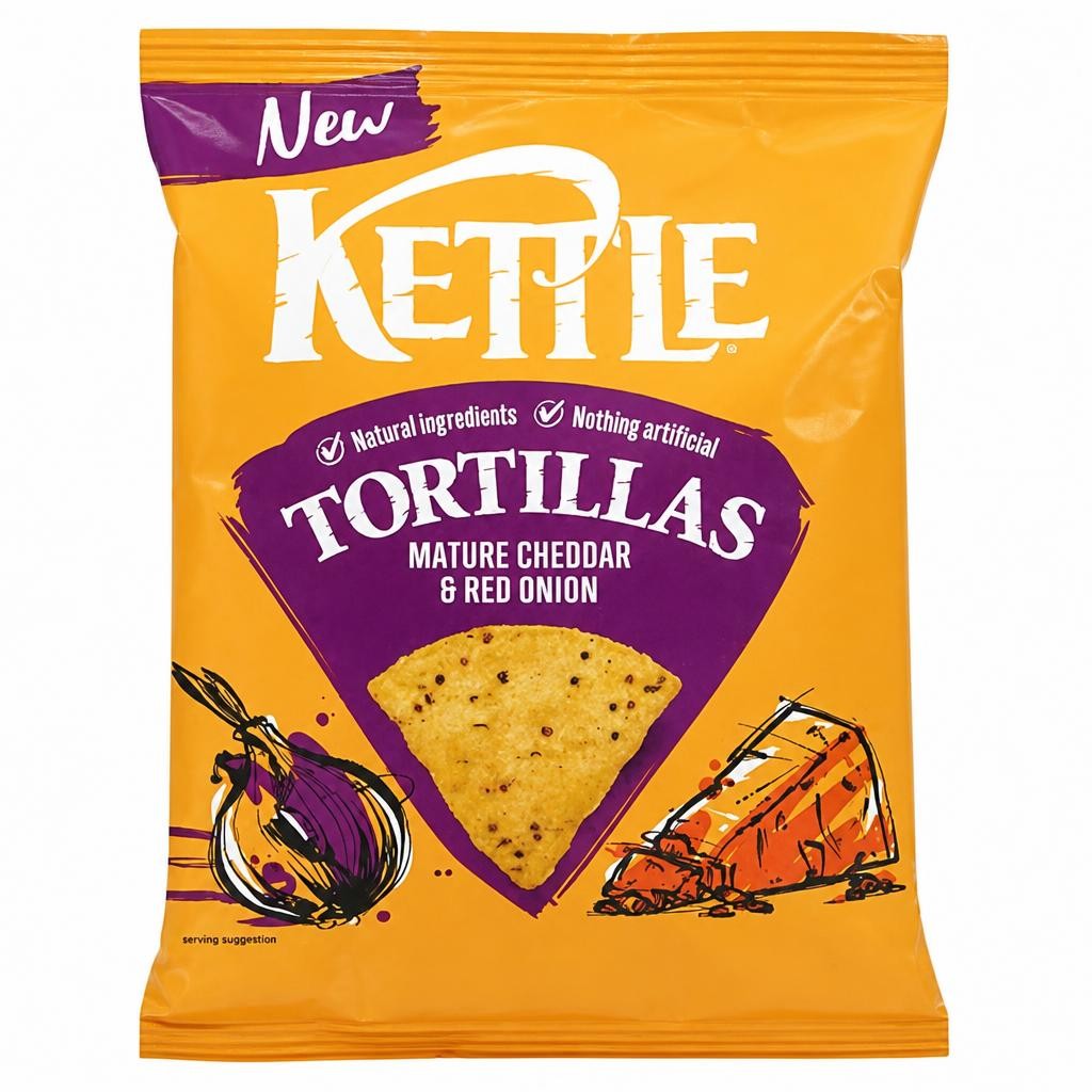 Kettle Tortillas Mature Cheddar & Red Onion