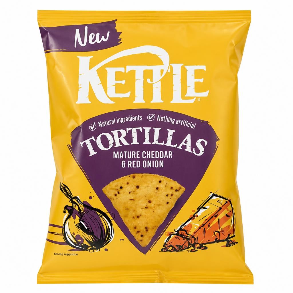 Kettle Tortillas Mature Cheddar & Red Onion