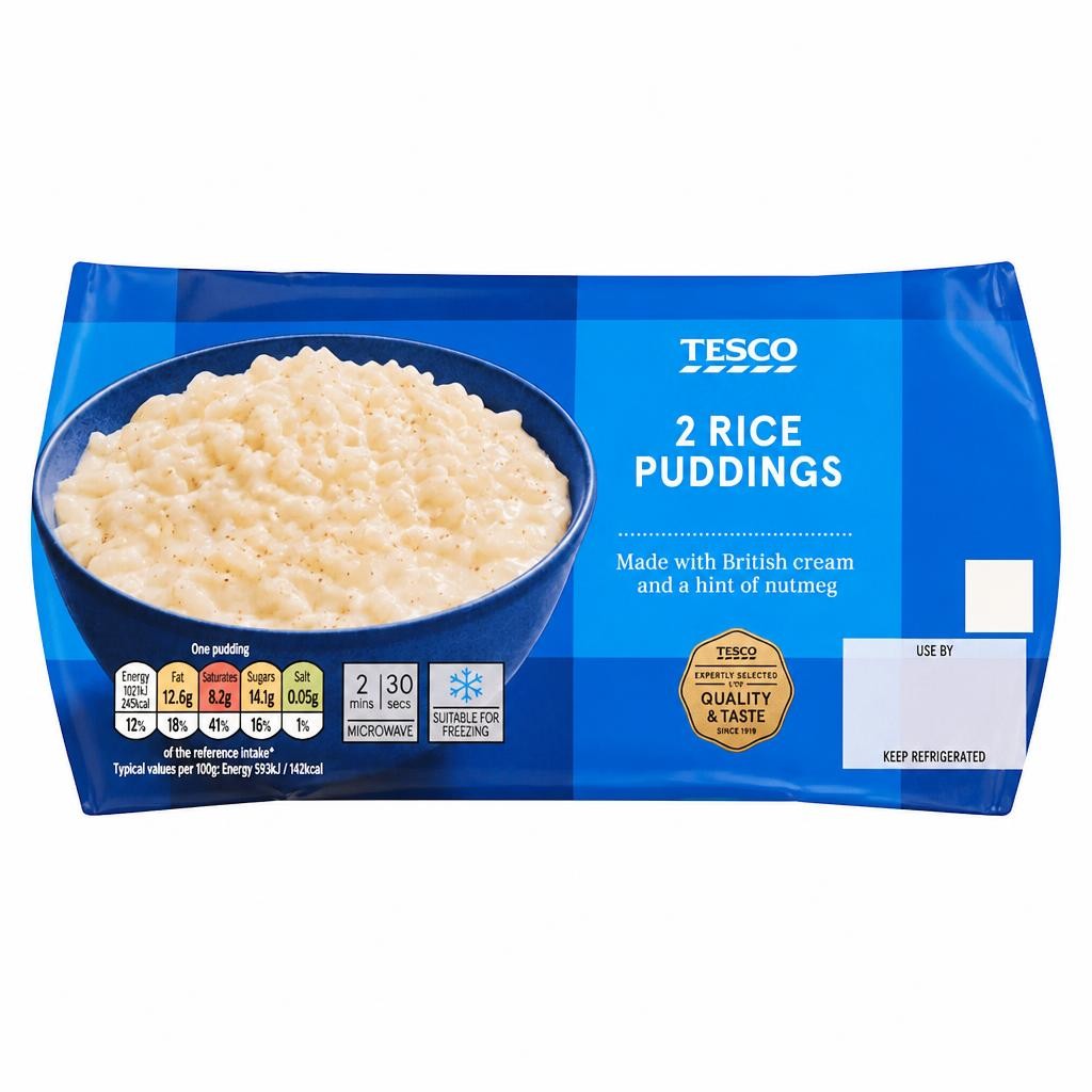 Tesco Creamy Rice Puddings 2 Pack 346g