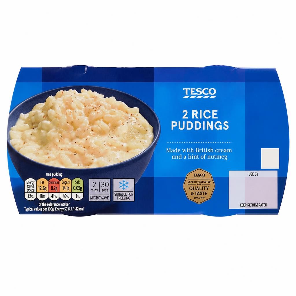 Tesco Creamy Rice Puddings 2 Pack 346g