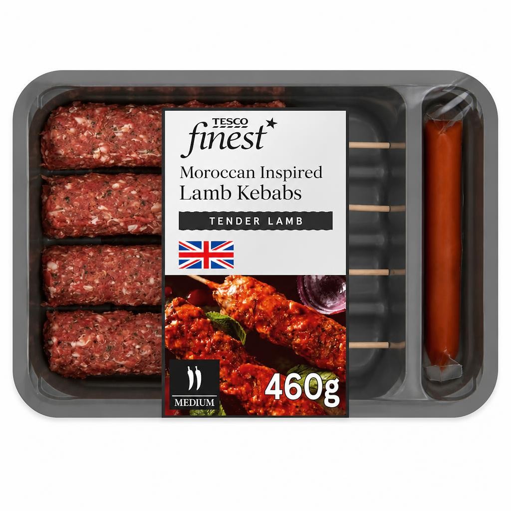Tesco Finest Moroccan Inspired Lamb Kebabs 460G