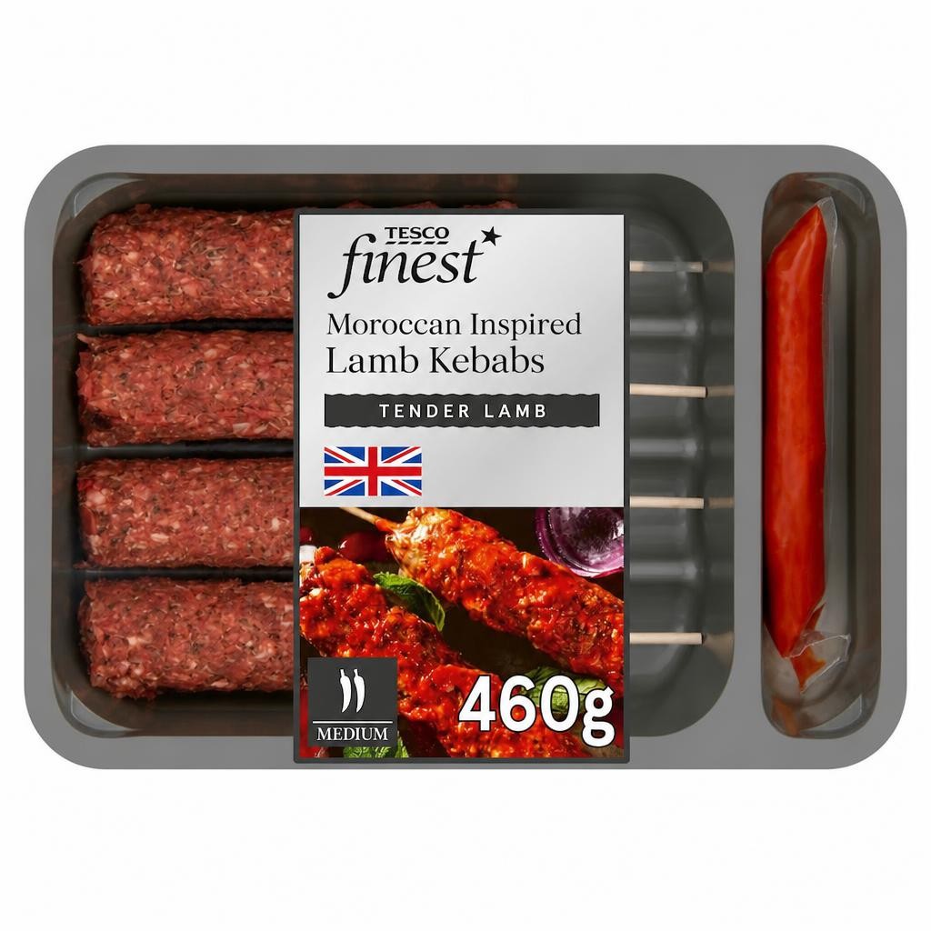 Tesco Finest Moroccan Inspired Lamb Kebabs 460G