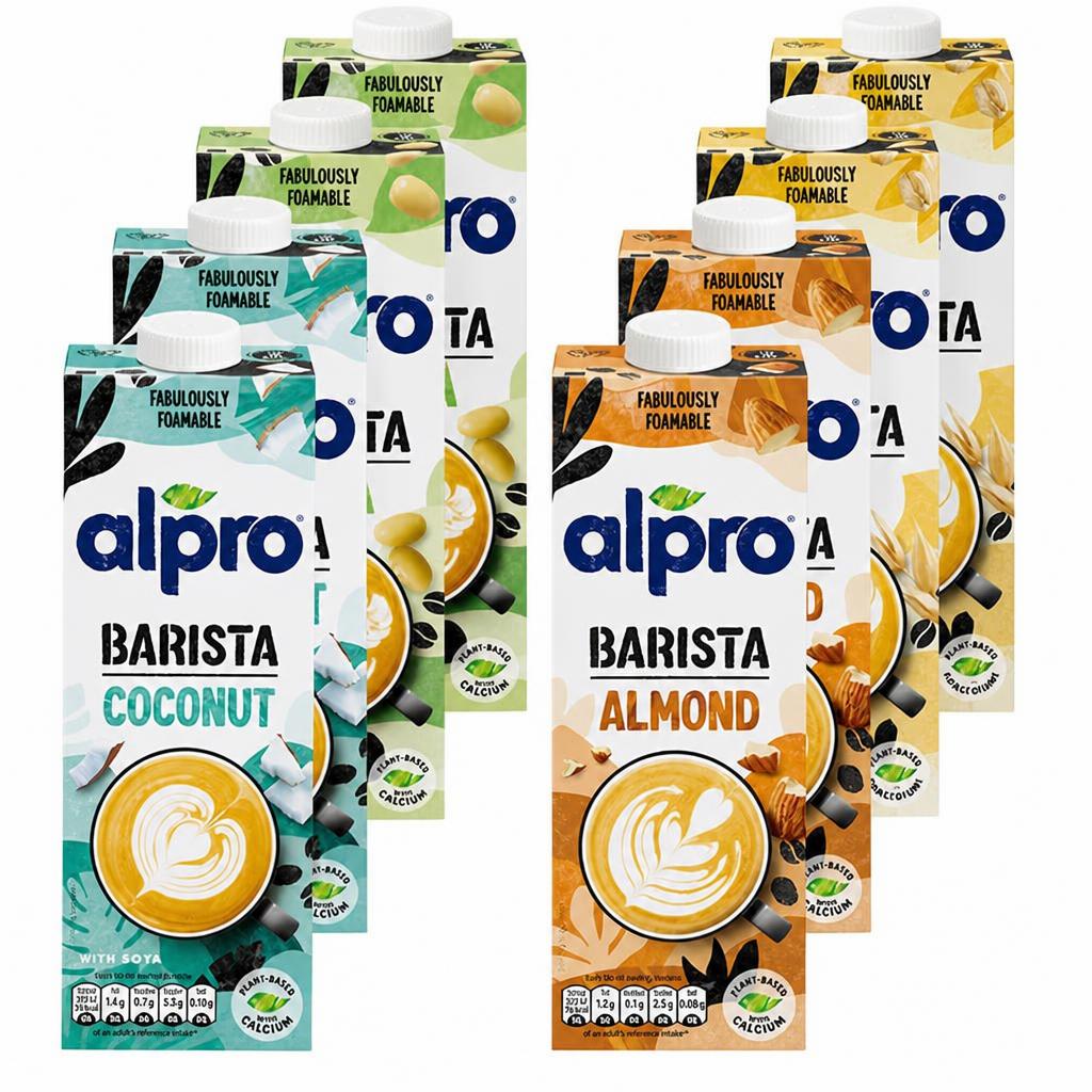 8 x 1L Alpro Barista Mixed Bundle Pack | Multi | 8
