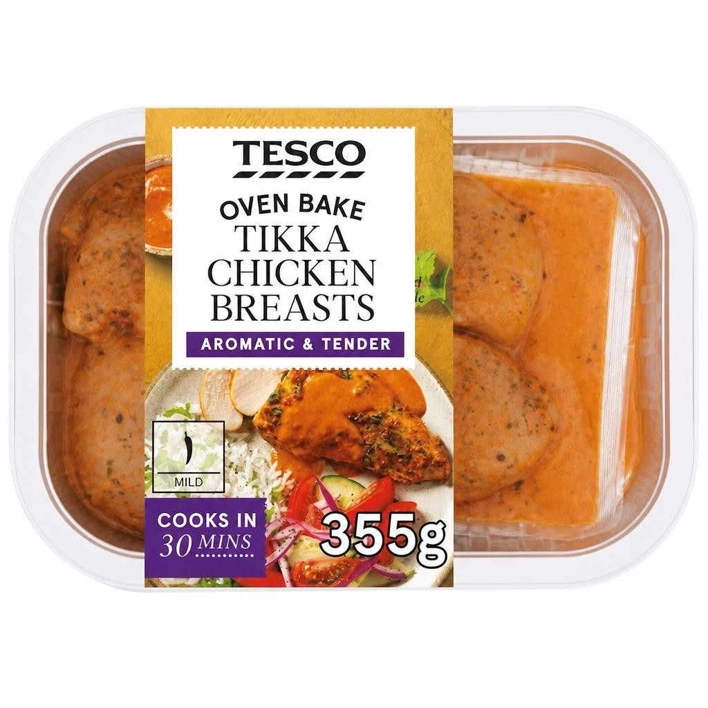 Tesco Tikka Chicken Breasts 355g