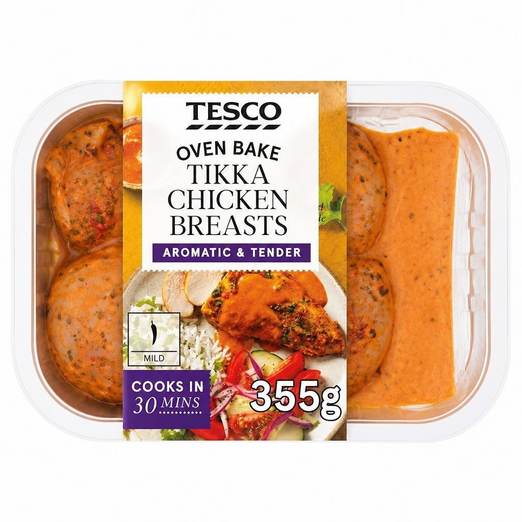 Tesco Tikka Chicken Breasts 355g