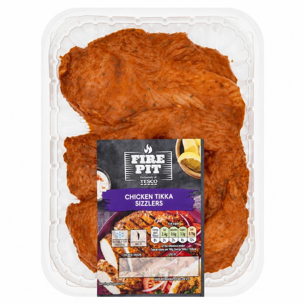 Tesco Fire Pit Chicken Tikka Sizzlers 300G