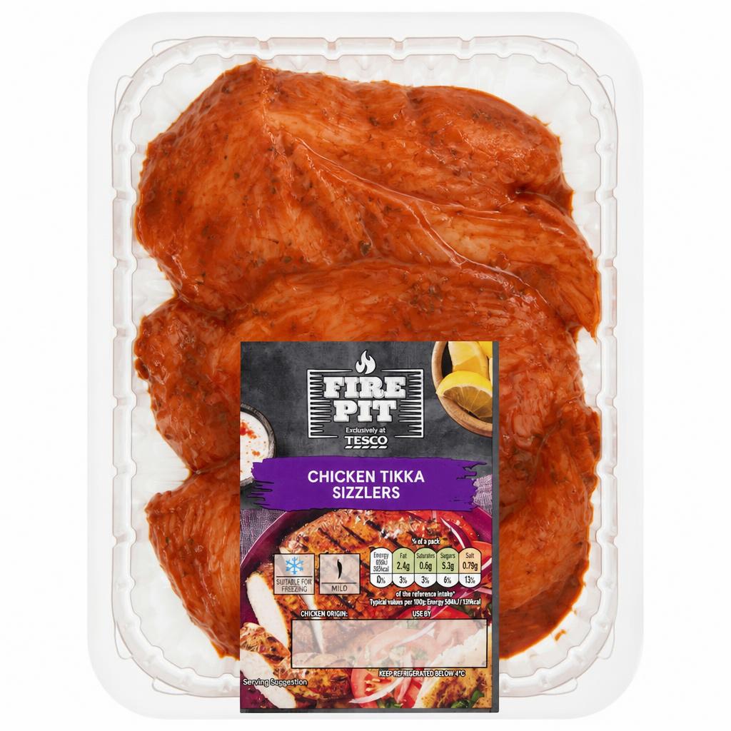 Tesco Fire Pit Chicken Tikka Sizzlers 300G