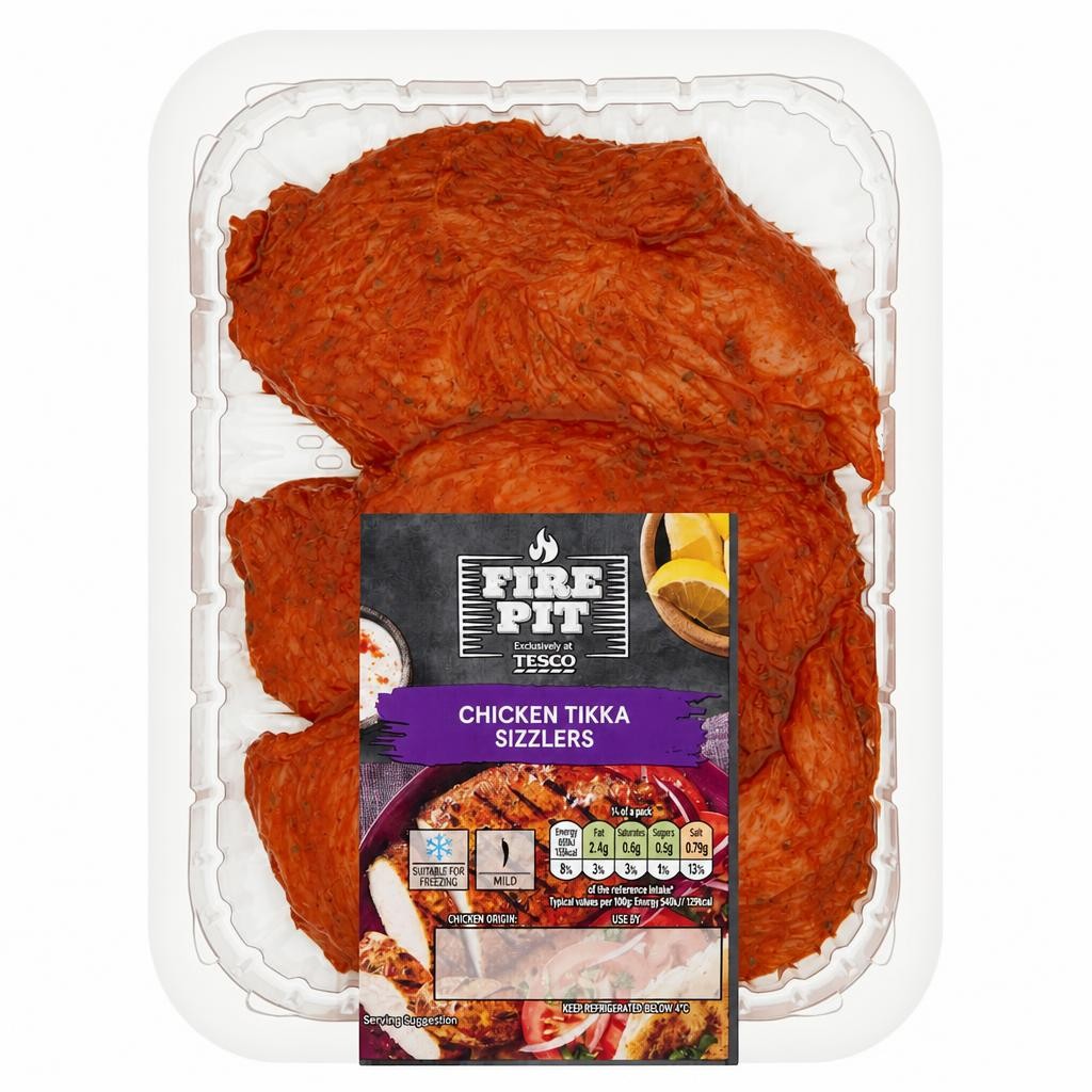 Tesco Fire Pit Chicken Tikka Sizzlers 300G