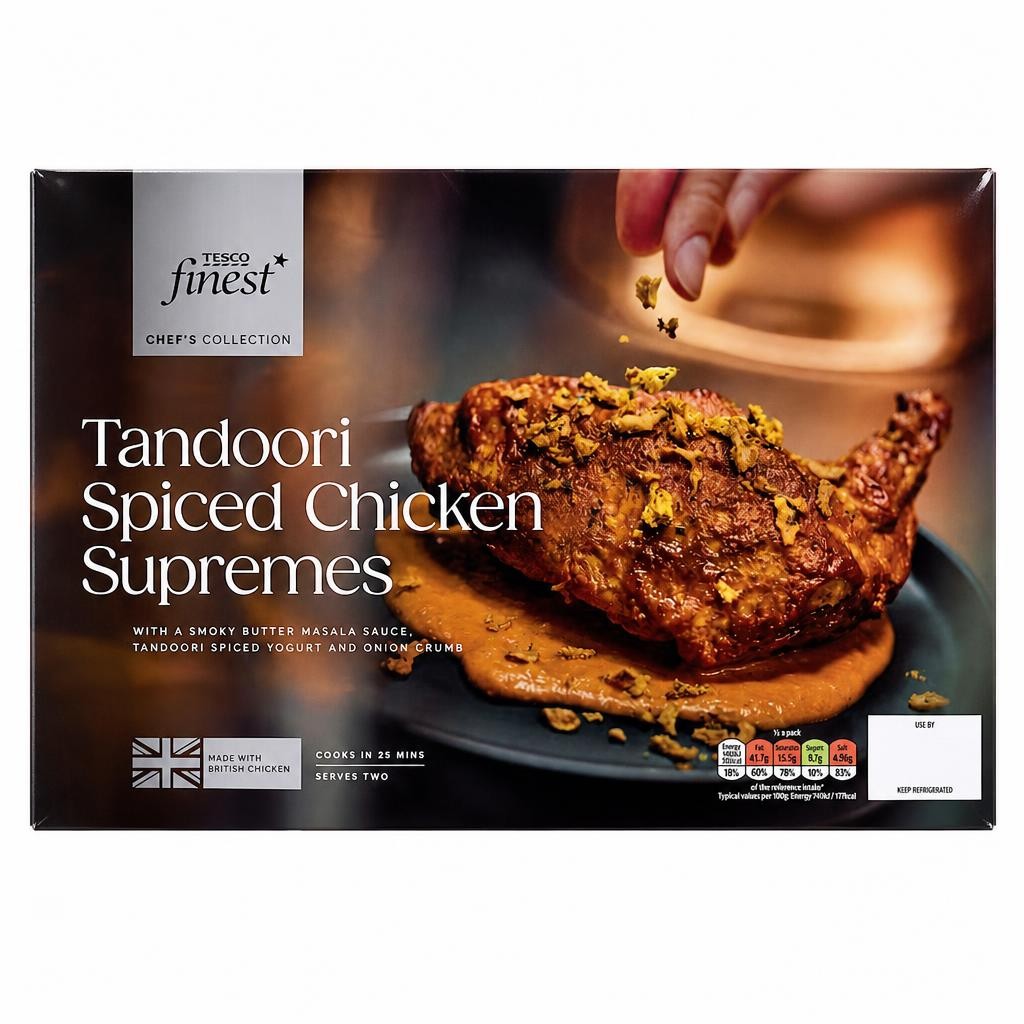 Tesco Finest Chef's Collection Tandoori Spiced Chicken Supremes 875g