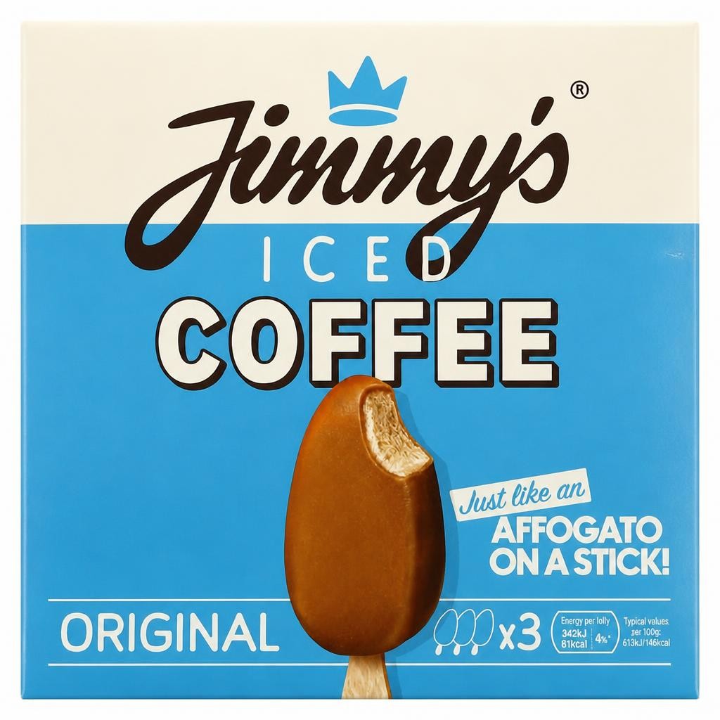 Jimmy's 3 x 56g Original Iced Coffee Flavour Frozen Coffee Shell Ice Cream