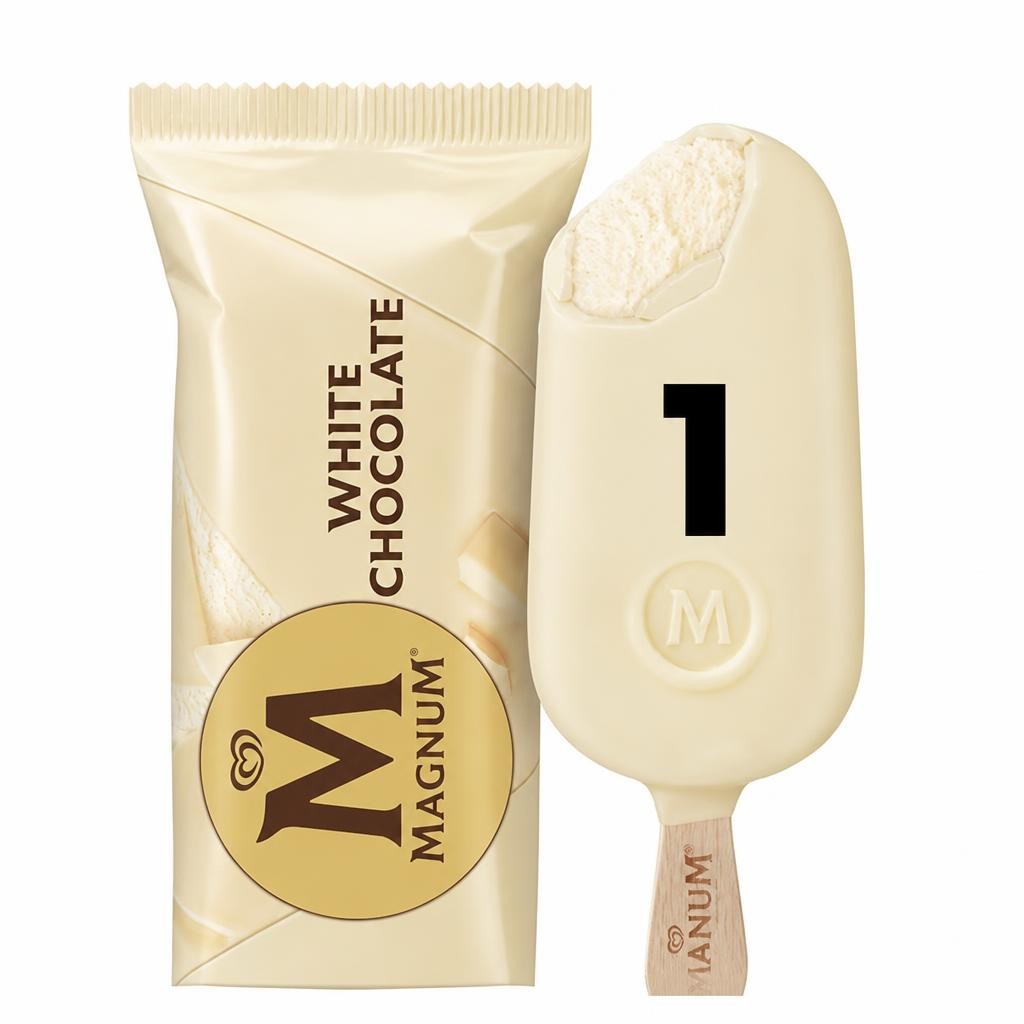 Magnum 110ml White Chocolate Ice Cream Stick
