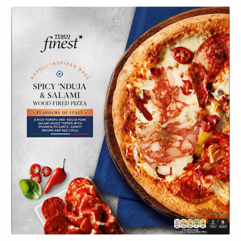 Tesco Finest Spicy ‘Nduja & Salami Pizza 390g