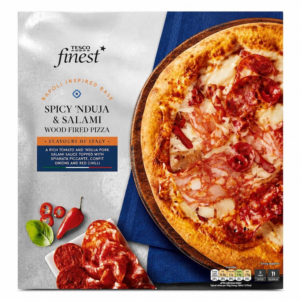 Tesco Finest Spicy ‘Nduja & Salami Pizza 390g