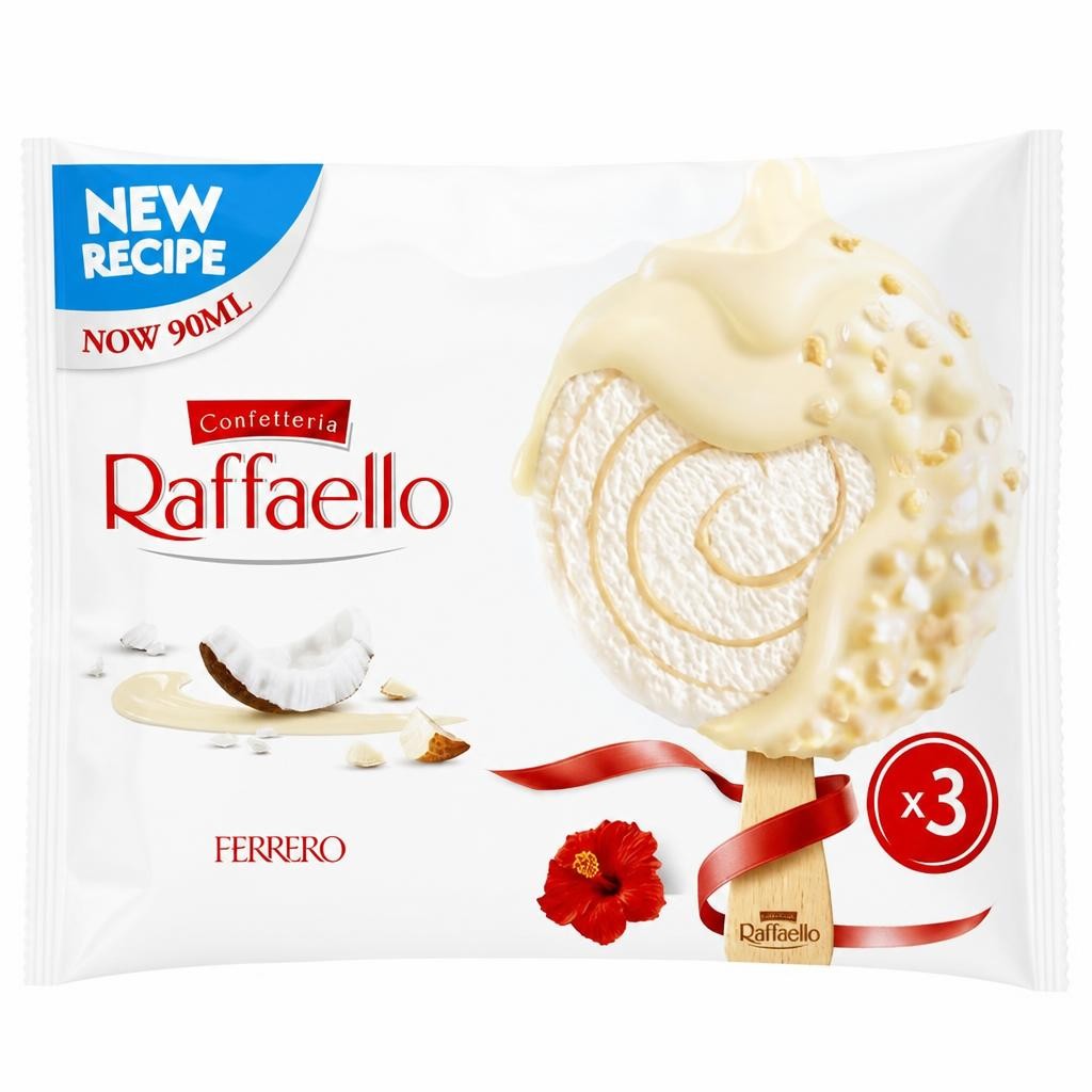 Raffaello 3 x 90ml Ice Cream Sticks