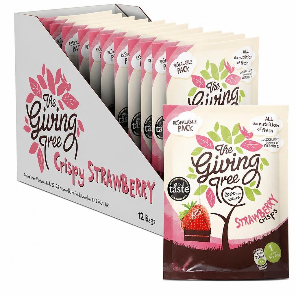The Giving Tree Freeze Dried Strawberries 38g x 12