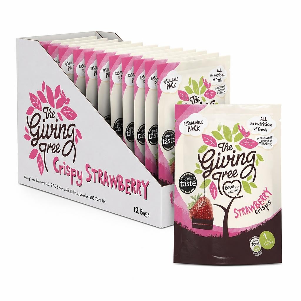 The Giving Tree Freeze Dried Strawberries 38g x 12