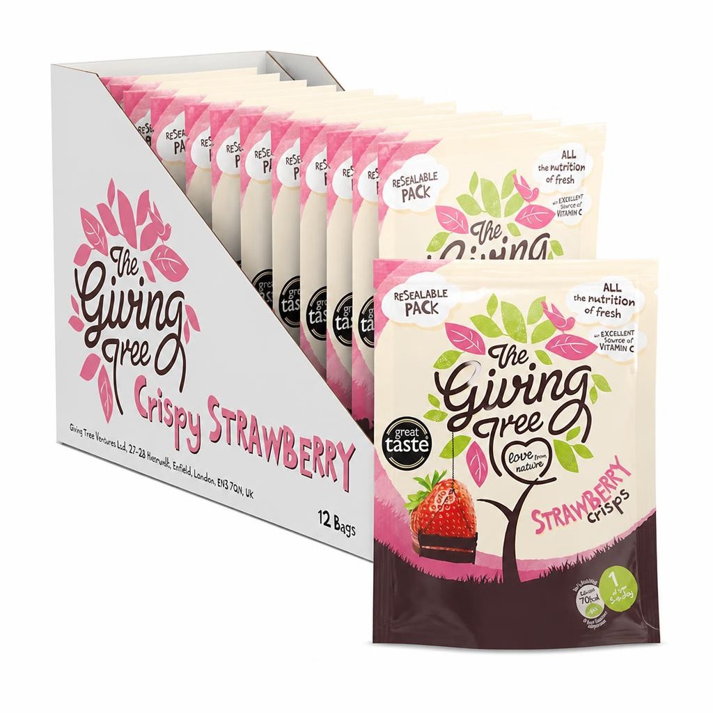 The Giving Tree Freeze Dried Strawberries 38g x 12