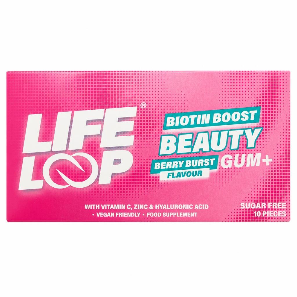 Life Loop Beauty Biotin Boost Berry Burst Gum 10pieces