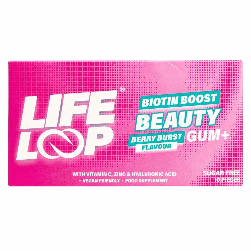 Life Loop Beauty Biotin Boost Berry Burst Gum 10pieces