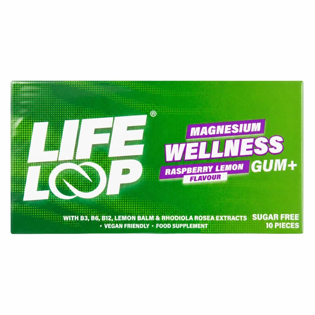 Life Loop Wellness Magnesium Raspberry Lemon Gum 10pieces