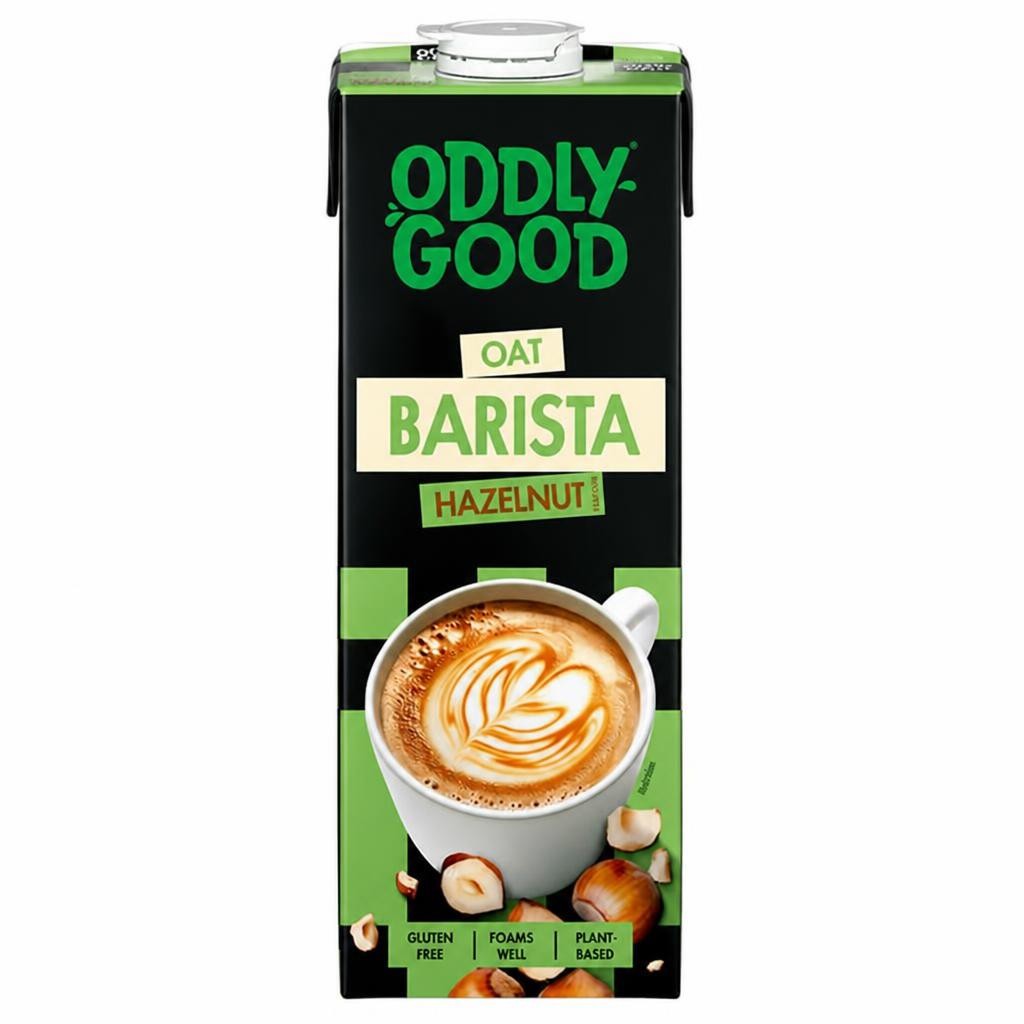 Oddlygood 1L Hazelnut Flavour Oat Barista Drink