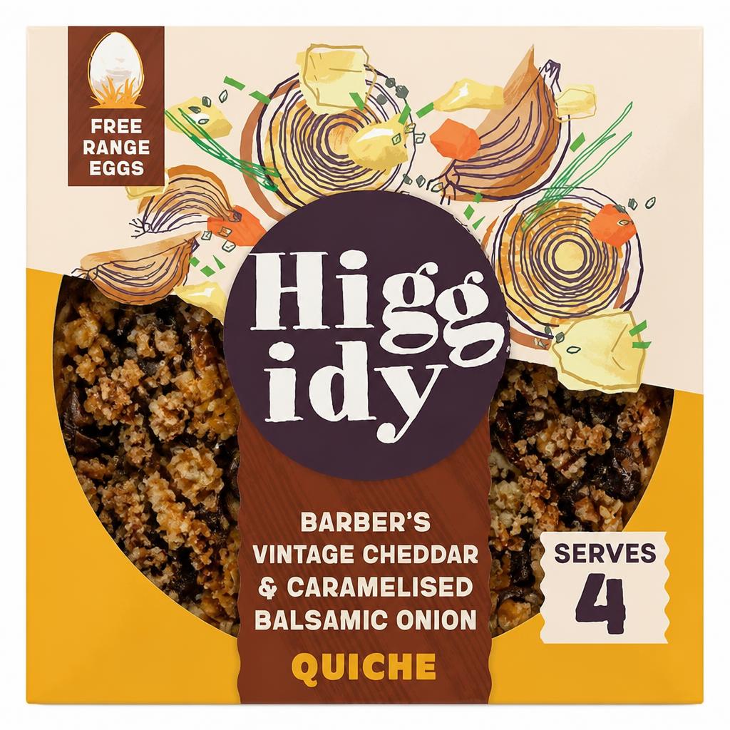 Higgidy Barber's Cheddar & Caramelised Onion Quiche