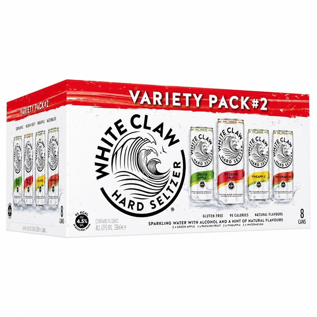 White Claw 8 x 330ml Hard Seltzer Variety Pack Cans