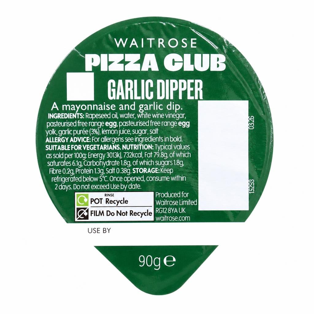 Waitrose Pizza Club Garlic Dipper