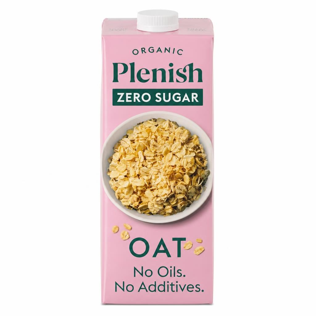 Plenish 1L Organic Chilled Dairy Free Oat Zero Sugar Drink