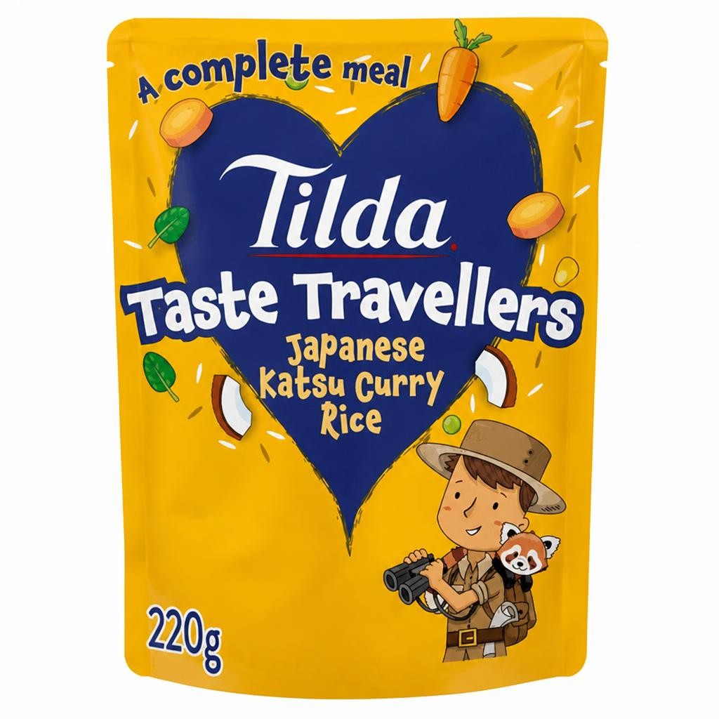 Tilda 220g 3+ Years Kids Taste Travellers Japanese Katsu Curry Rice Meal Pouch
