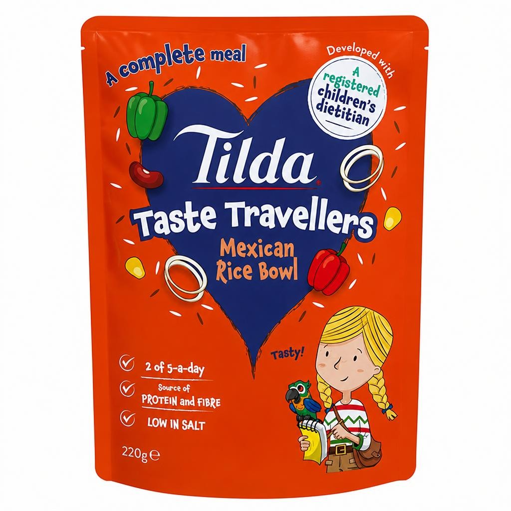 Tilda 220g 3+ Years Kids Taste Travellers Mexican Rice Bowl Meal Pouch