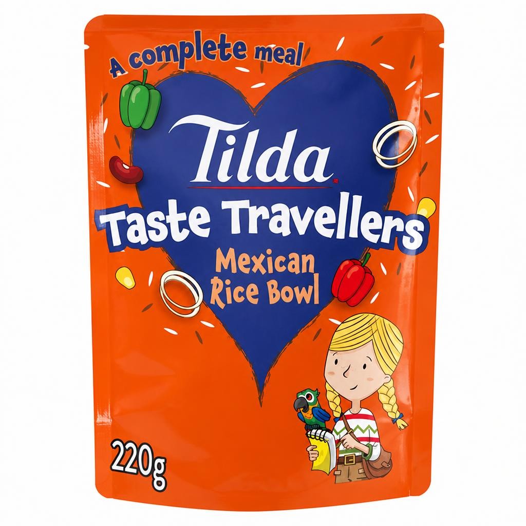 Tilda 220g 3+ Years Kids Taste Travellers Mexican Rice Bowl Meal Pouch
