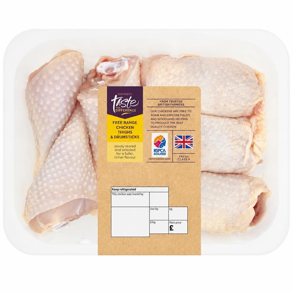 Sainsbury's (Approx. 590g) British Free Range Chicken Thigh & Drumsticks, Taste the Difference