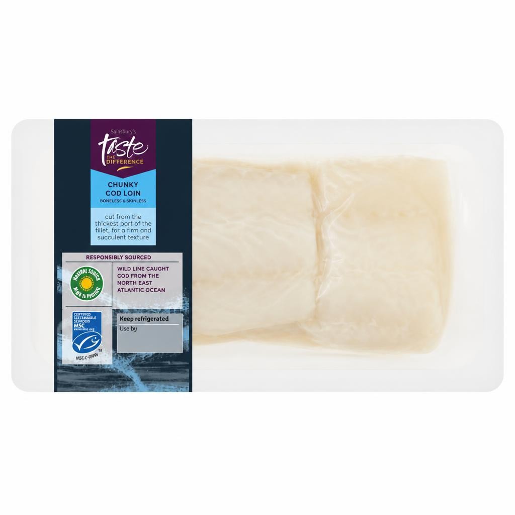 Sainsbury's MSC Cod Loins, Taste the Difference 260g