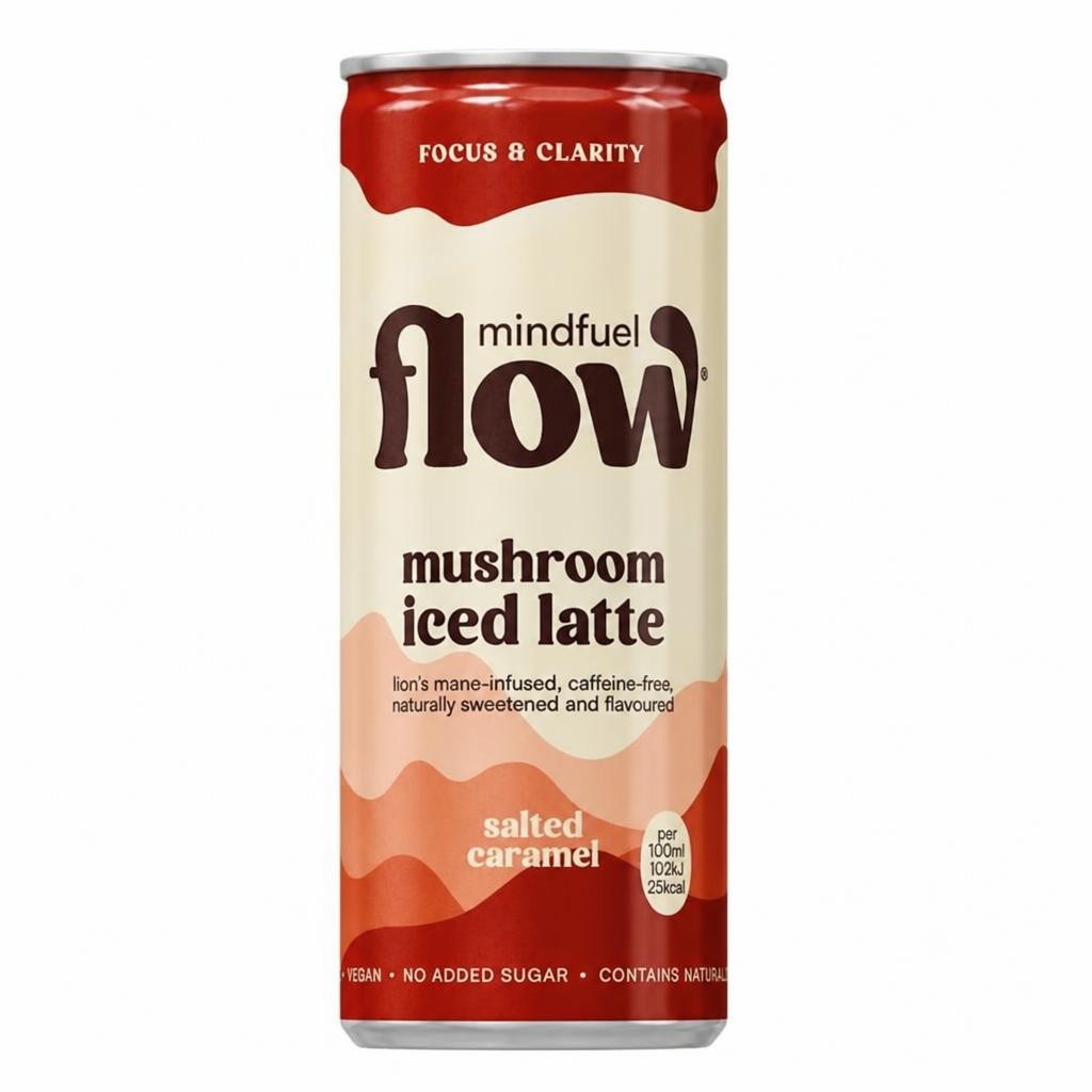 Mindfuel Flow Perform - Lion's Mane Oat Latte Salted Caramel 6 x 250ml | Cream | Salted Caramel