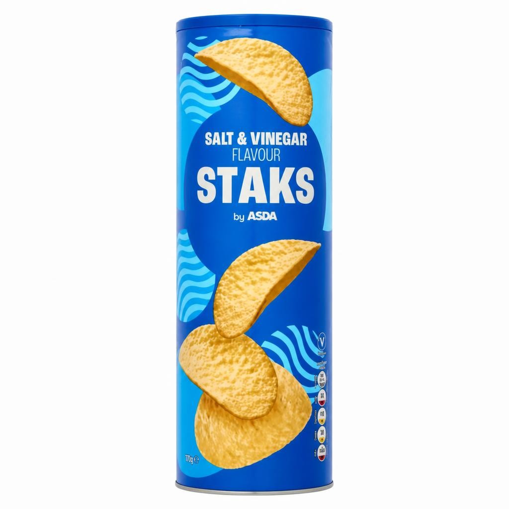 ASDA Salt & Vinegar Flavour Staks 165g